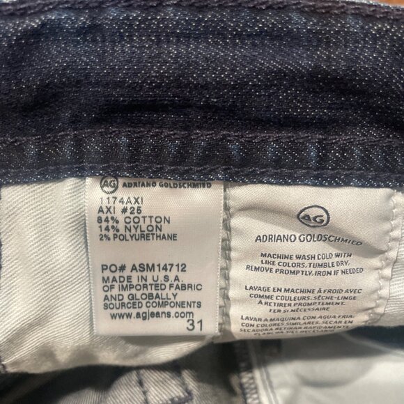 NWOT AG Adriano Goldschmied Men's 31x33 The Graduate Tailored Leg Jean Dark Wash - Picture 3 of 8